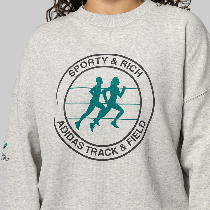X Sporty & Rich Sweater - Light Grey Heather - Image 7