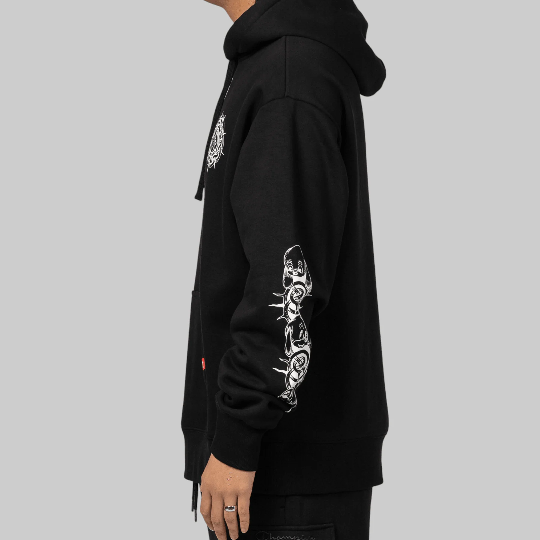 X Thom Hinton Yin Yang Hoodie - Black - Image 3