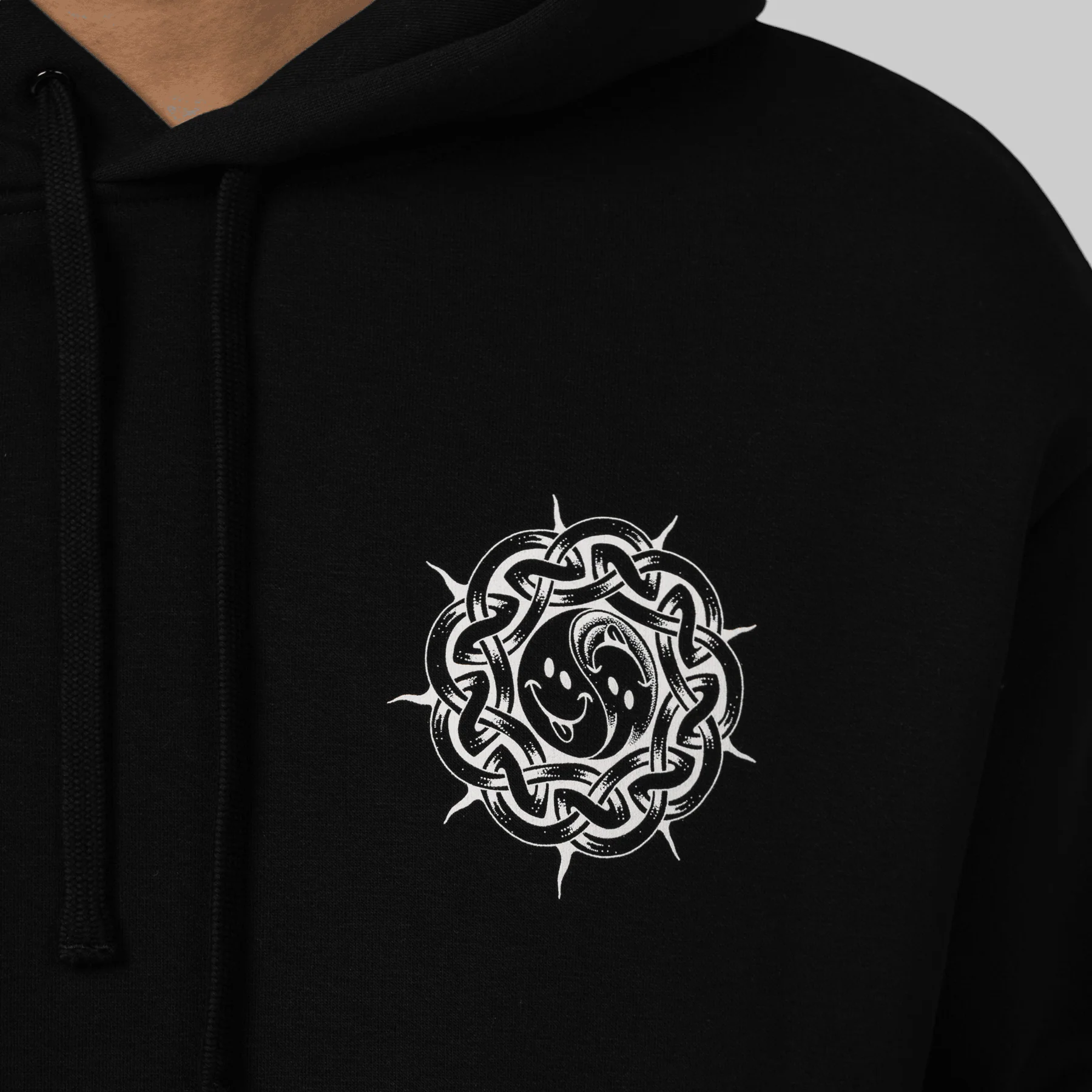 X Thom Hinton Yin Yang Hoodie - Black - Image 8