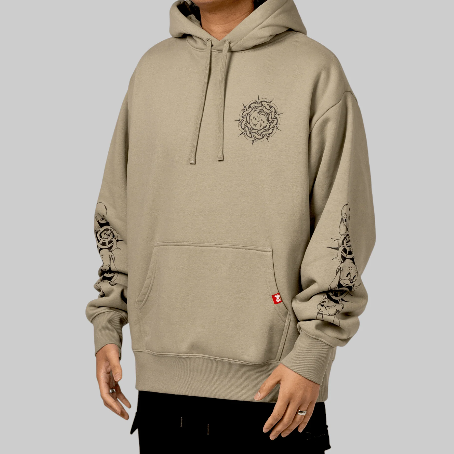 X Thom Hinton Yin Yang Hoodie - Eucalyptus - Image 2