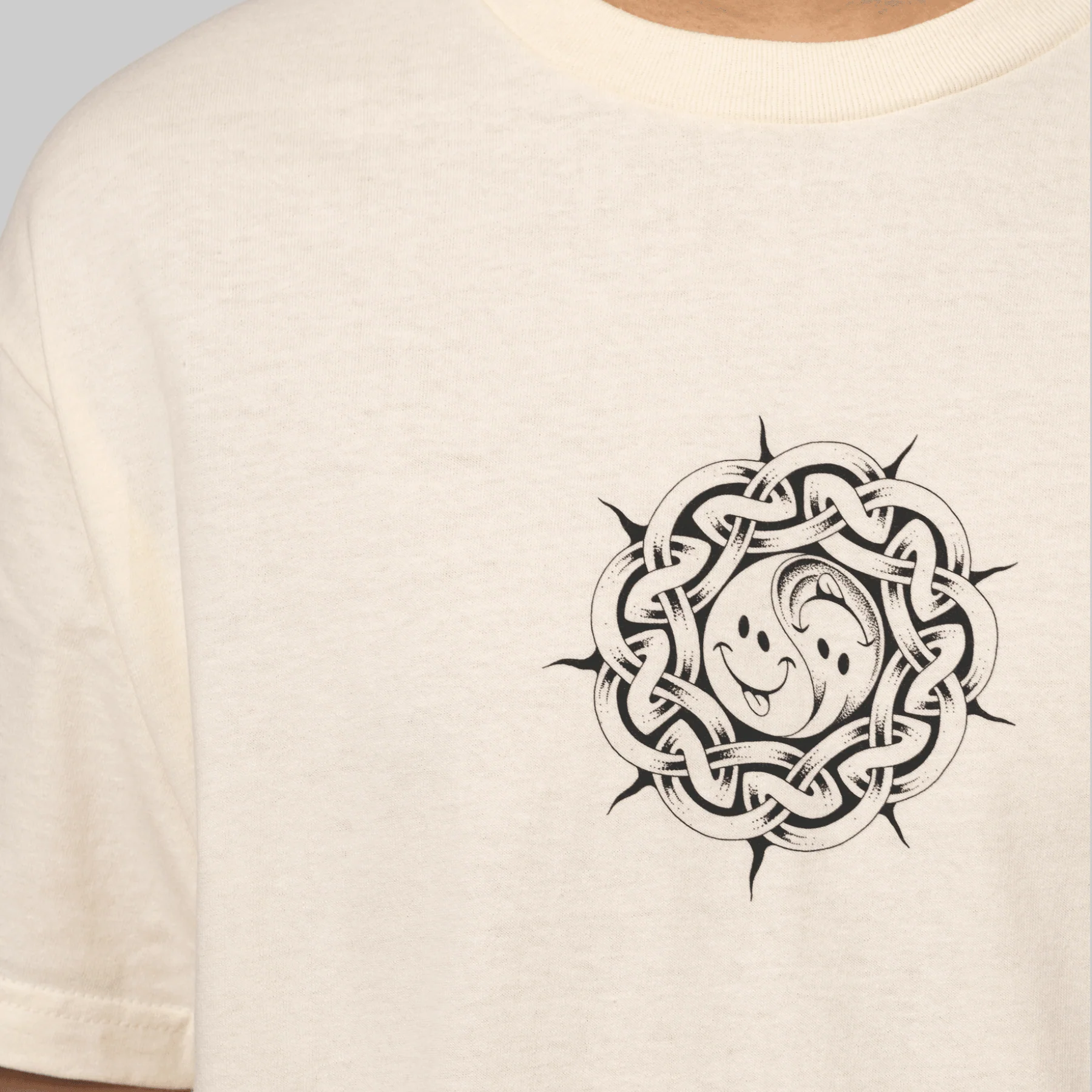 X Thom Hinton Yin Yang T-Shirt - Cream - Image 4