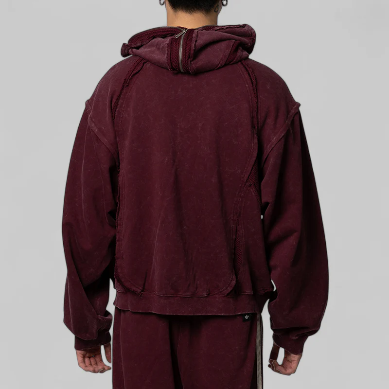 X Thug Club Teamgeist Sweat Hoodie - Maroon - Image 4