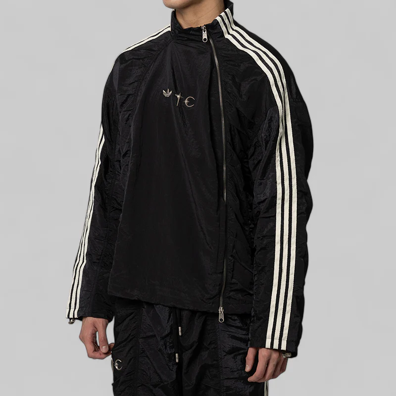 X Thug Club Woven Track Top - Black/Silver Metallic - Image 2