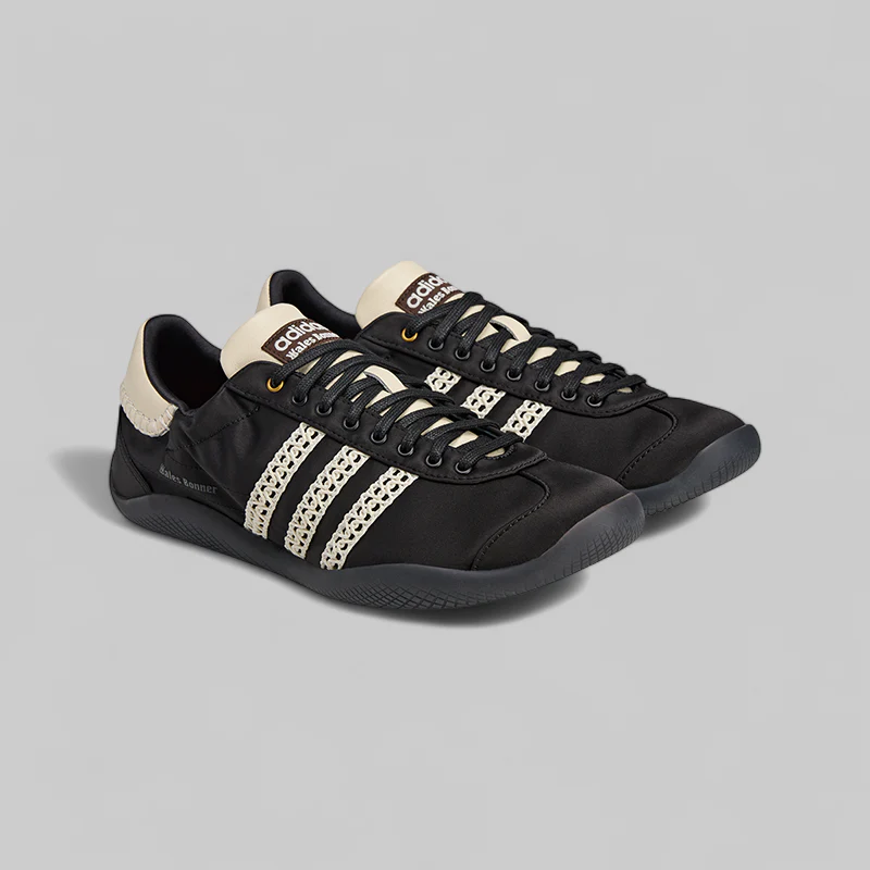 X Wales Bonner Karintha Low Satin - Black/Cream White - Image 2