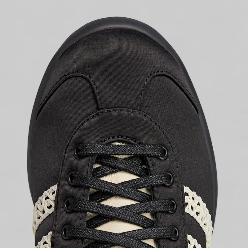 X Wales Bonner Karintha Low Satin - Black/Cream White - Image 6