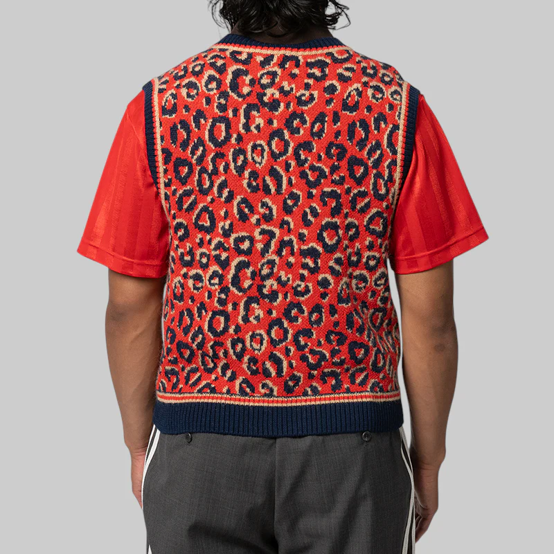 X Wales Bonner Knit Vest - Collegiate Navy - Image 3