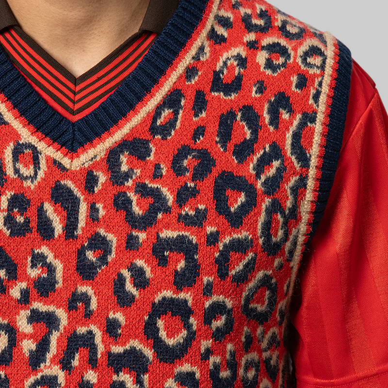 X Wales Bonner Knit Vest - Collegiate Navy - Image 4