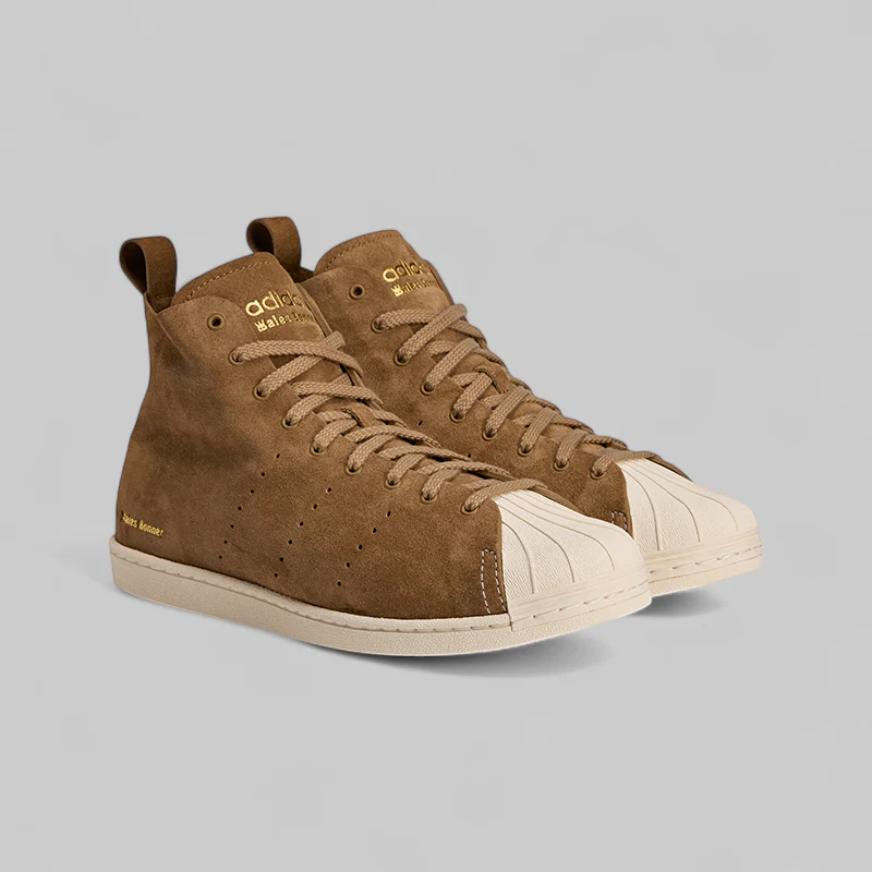 X Wales Bonner Superstar Hi - Soft Tan/Night Brown - Image 2