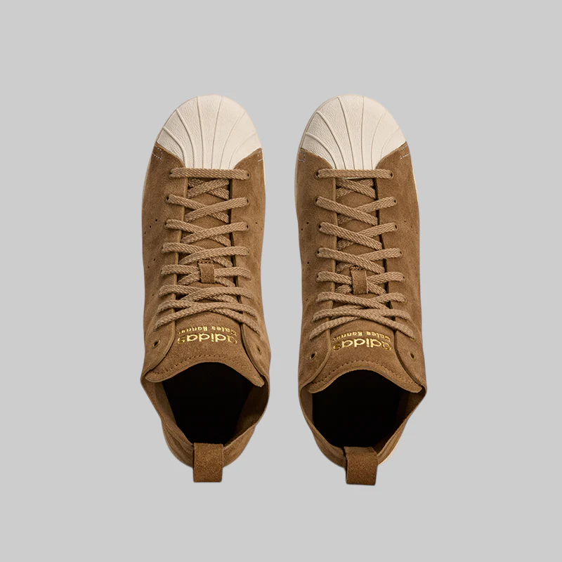 X Wales Bonner Superstar Hi - Soft Tan/Night Brown - Image 5