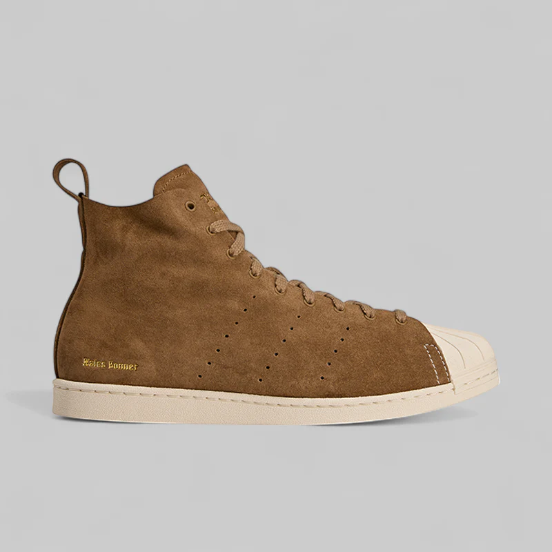 X Wales Bonner Superstar Hi - Soft Tan/Night Brown - Image 6