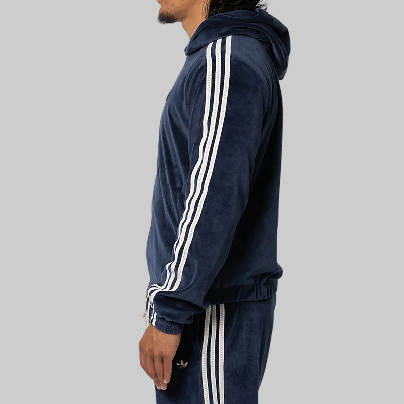 X Wales Bonner Velour Track Jacket - Collegiate Navy - Image 3