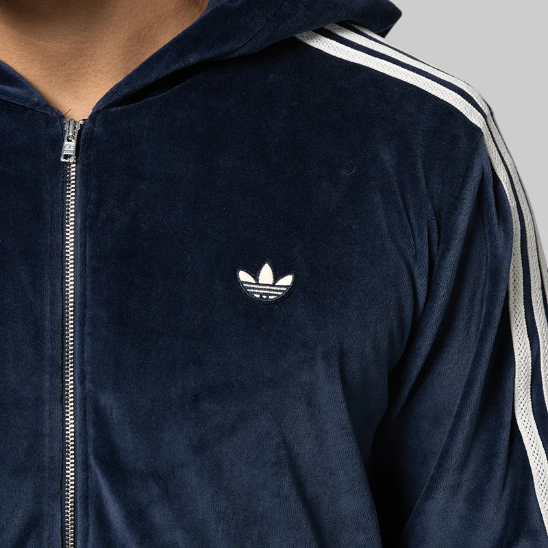 X Wales Bonner Velour Track Jacket - Collegiate Navy - Image 6