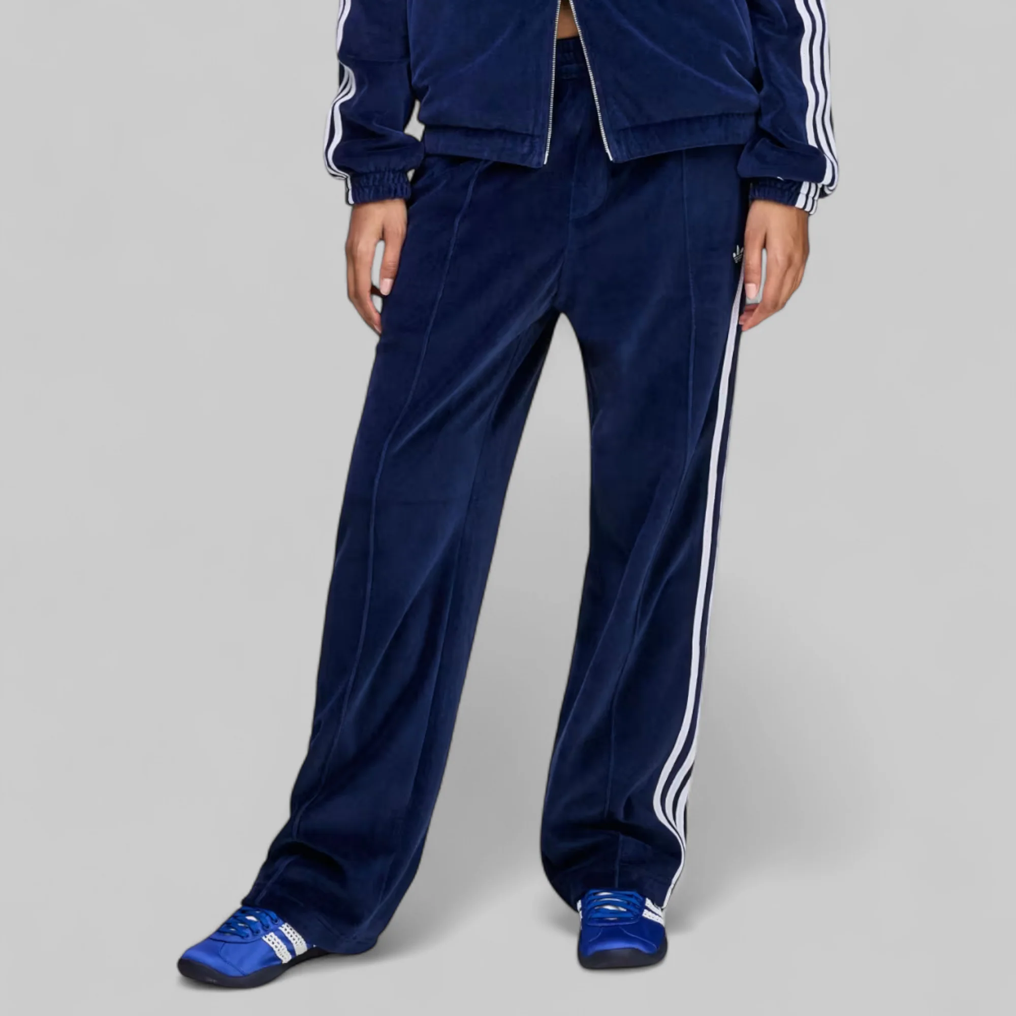 X Wales Bonner Velour Trackpant - Collegiate Navy - Image 8