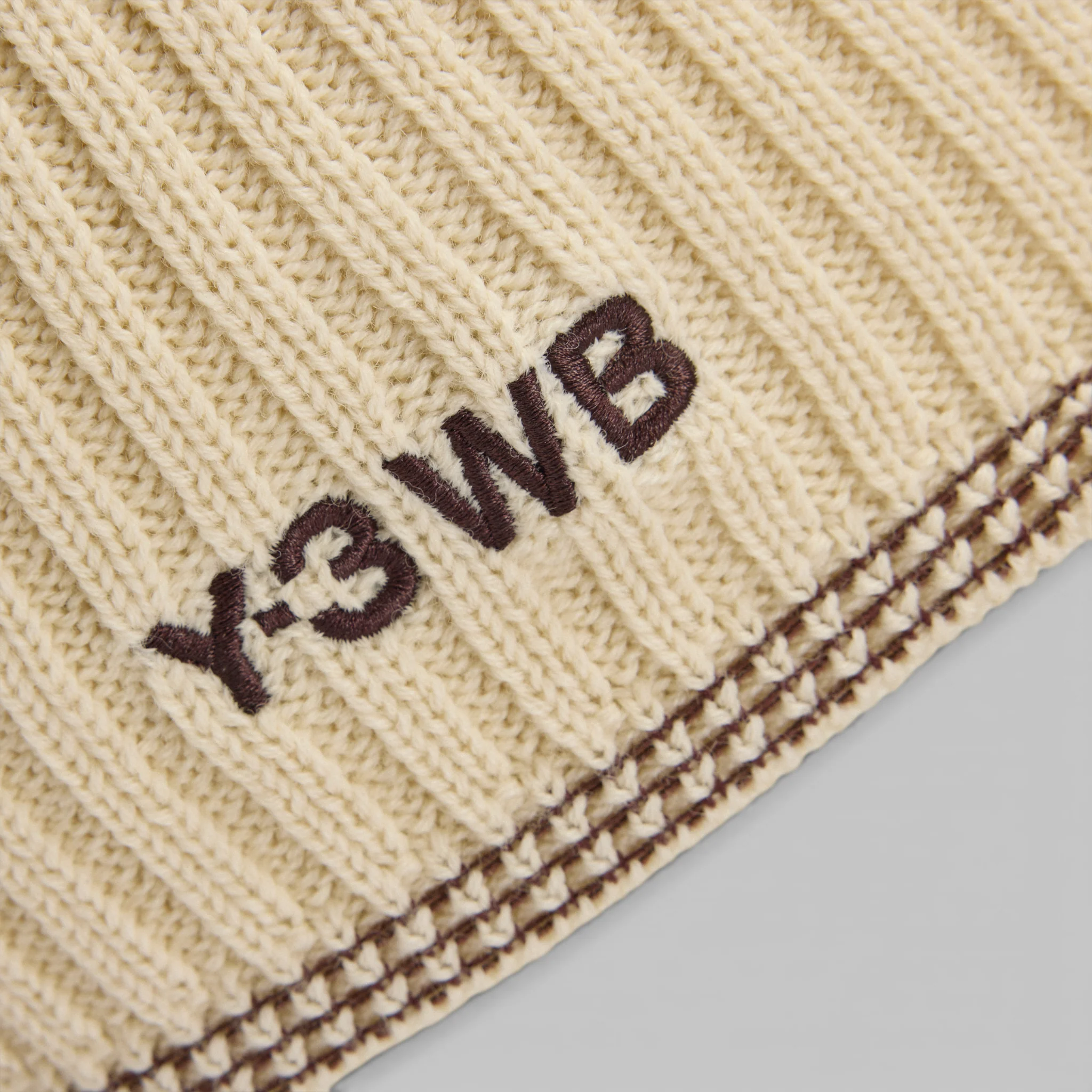 Y-3 by Wales Bonner Beanie Cap - Cream White - Image 4
