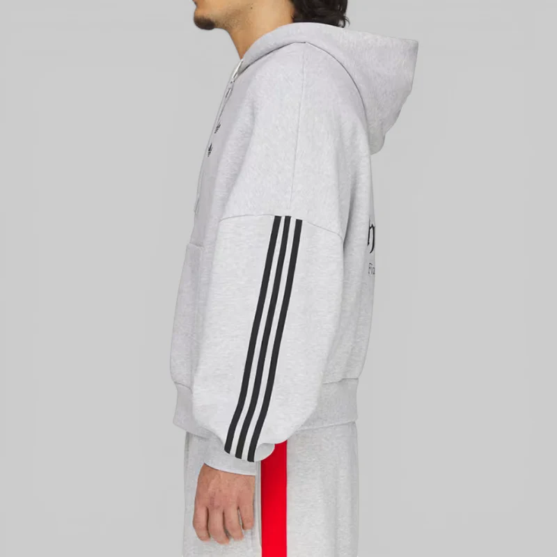 X Willy Chavarria Full Zip Hoodie - Light Grey Heather - Image 5