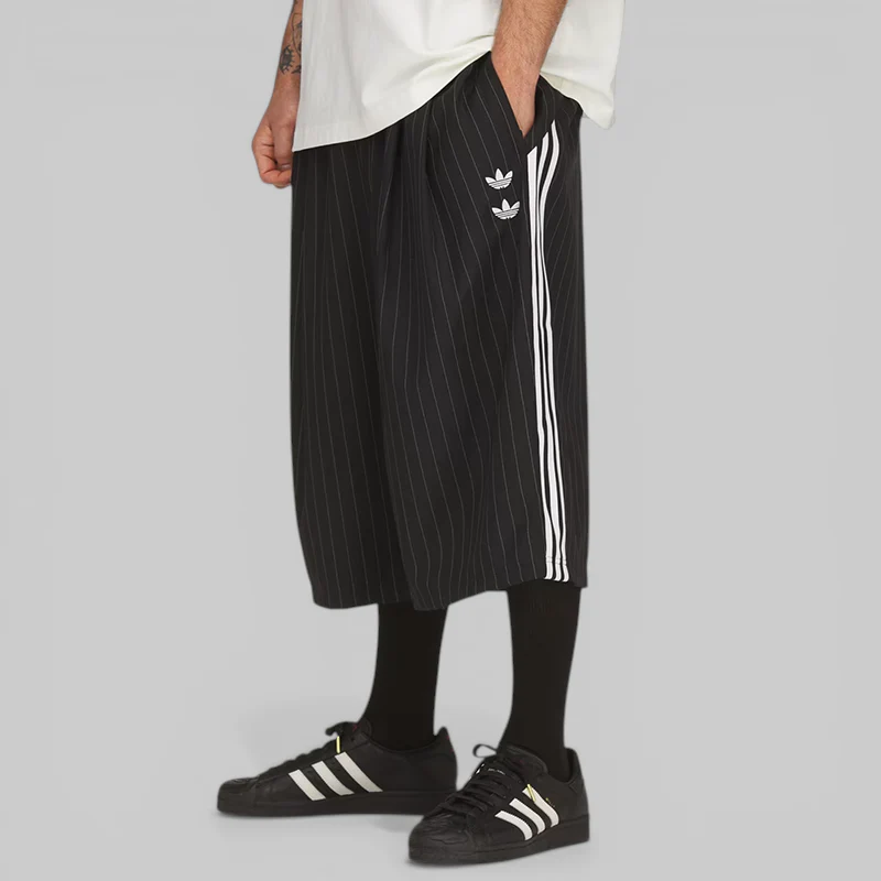 X Willy Chavarria Pinstripe Short - Black/White - Image 4
