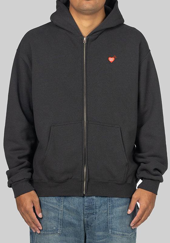 Zip-Up Hoodie - Black