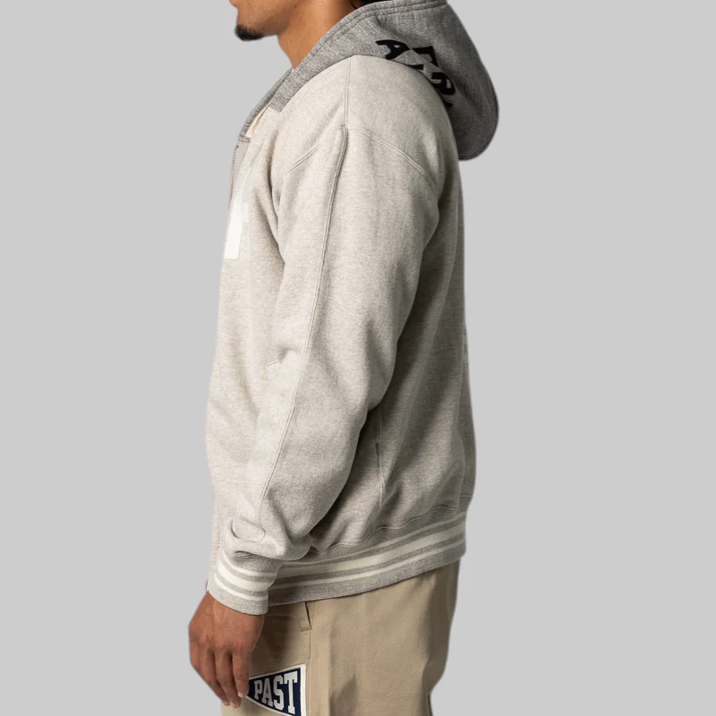 Zip-Up Hoodie - Grey - Image 2