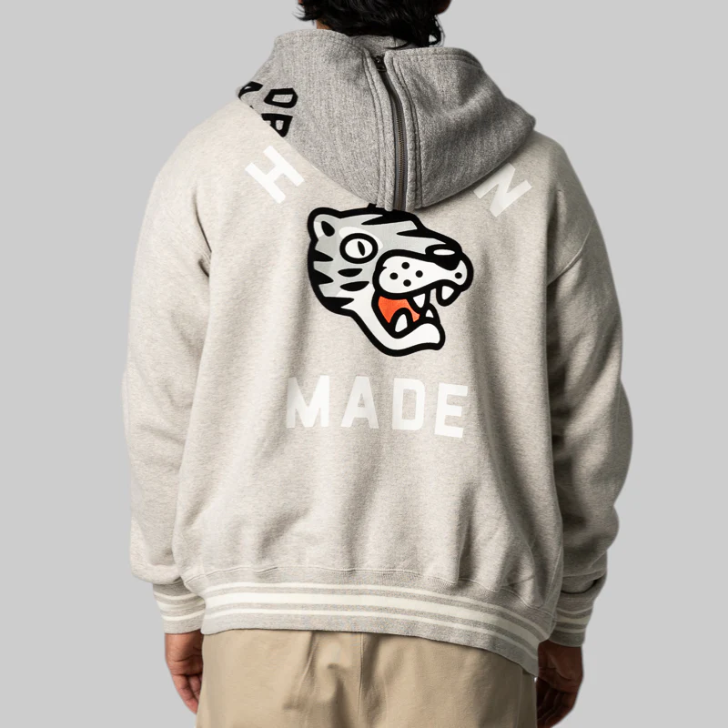 Zip-Up Hoodie - Grey - Image 4