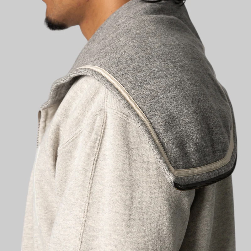Zip-Up Hoodie - Grey - Image 6