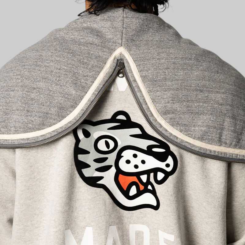 Zip-Up Hoodie - Grey - Image 7