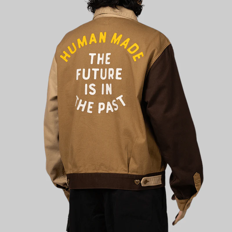 Zip-Up Work Jacket - Brown - Image 5