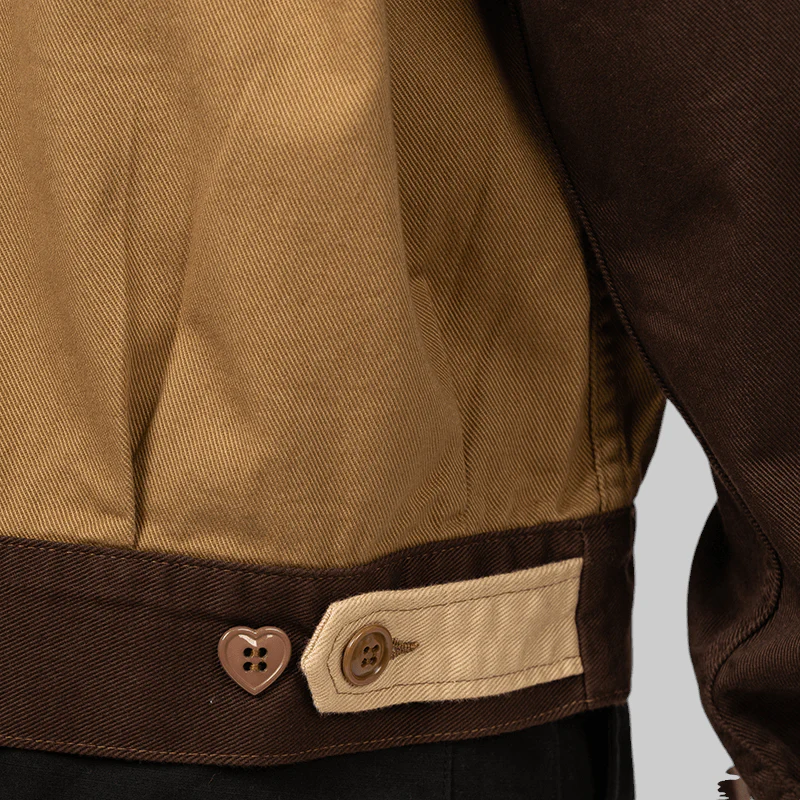 Zip-Up Work Jacket - Brown - Image 6