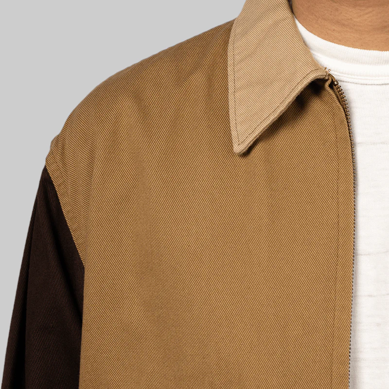 Zip-Up Work Jacket - Brown - Image 8